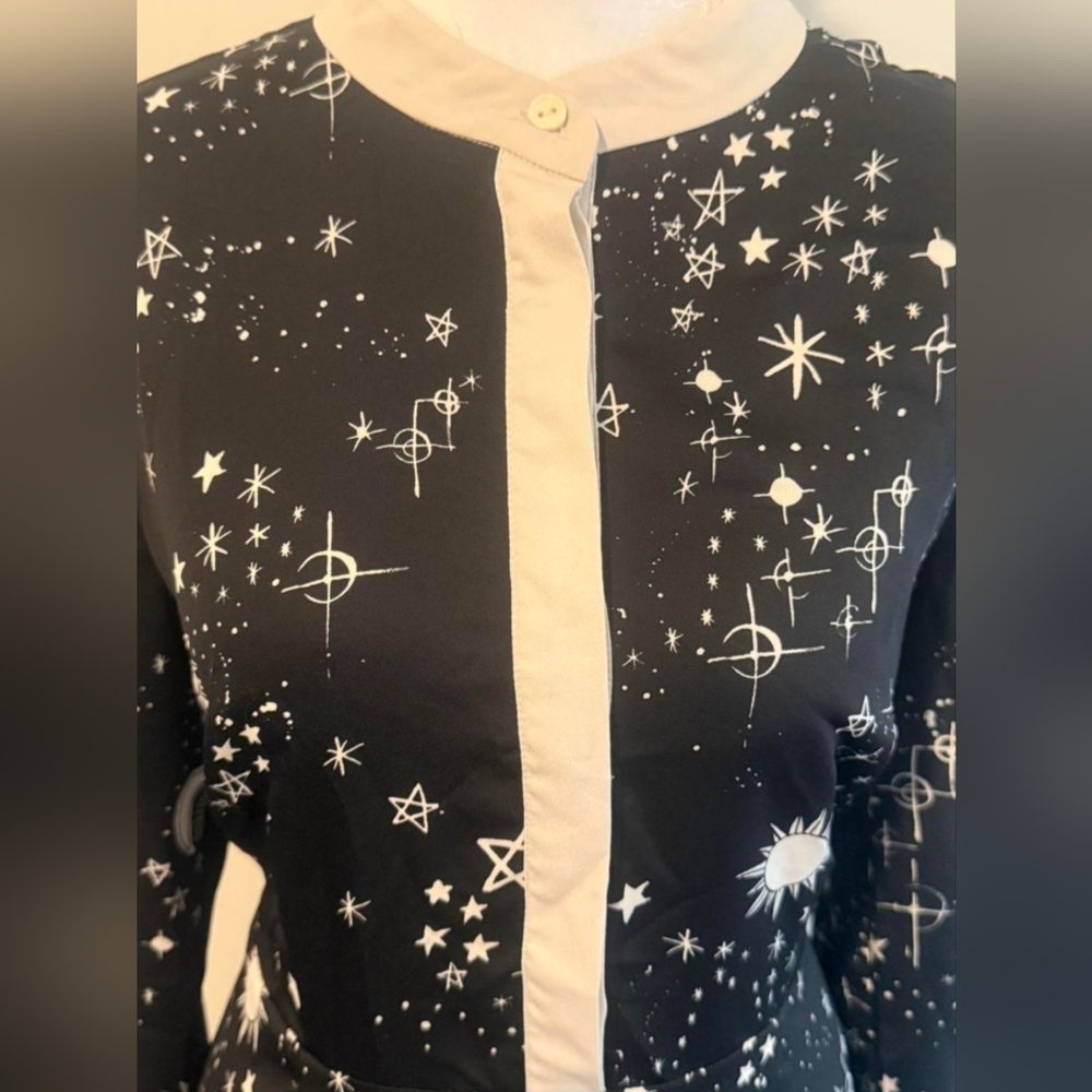 Modcloth Starry Night Long Sleeve Dress - Picture 2 of 5